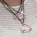 Gorgeous Triple Stirrup Necklace Set - Rose Gold